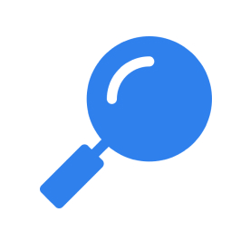 Search symbol in blue